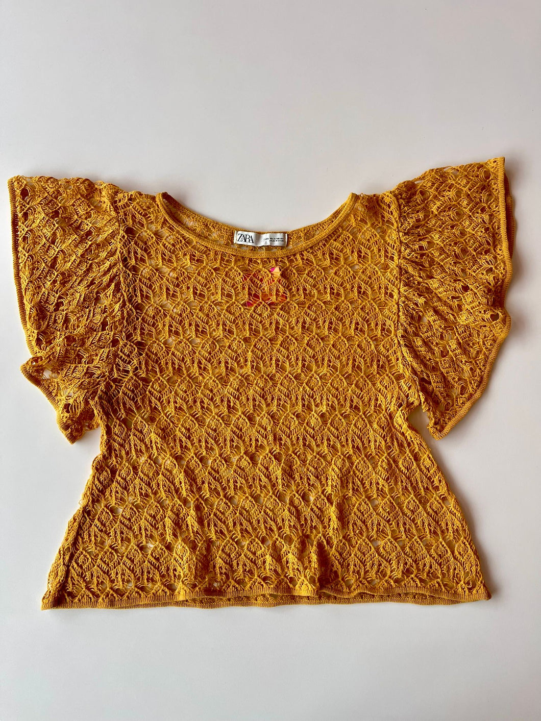 Zara Mustard Top • S